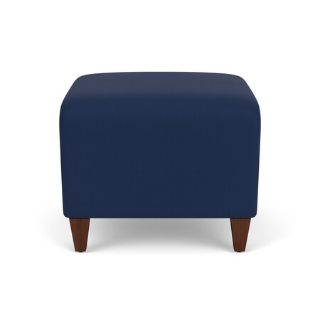 Lesro Siena Lounge Reception 1 Seat Bench, Walnut, MD Ink Upholstery SN1001